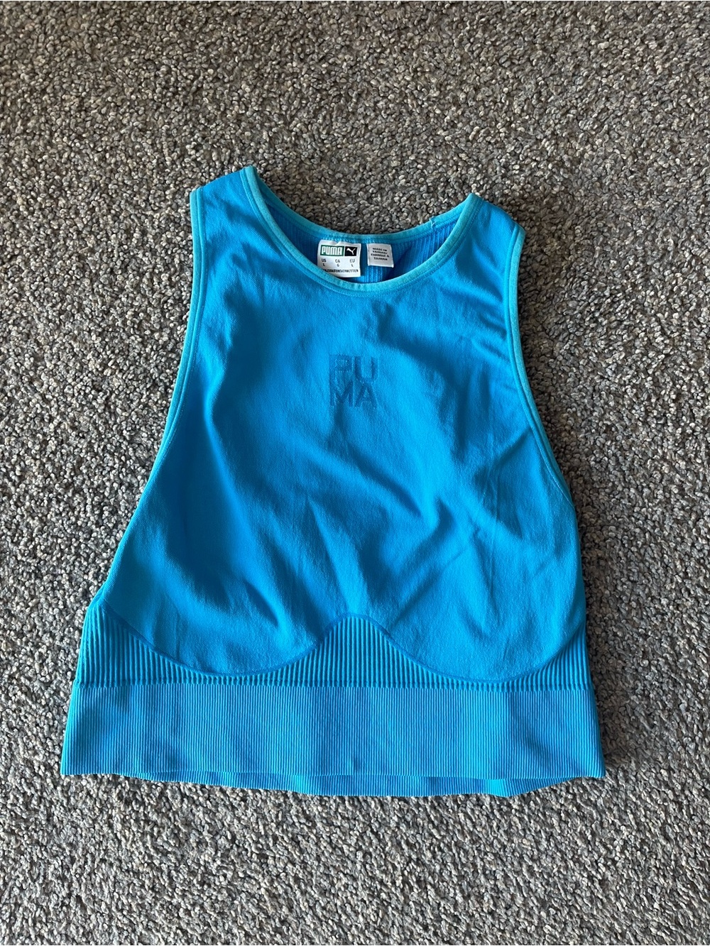 Puma Bright Turquoise Seamless Workout Tank